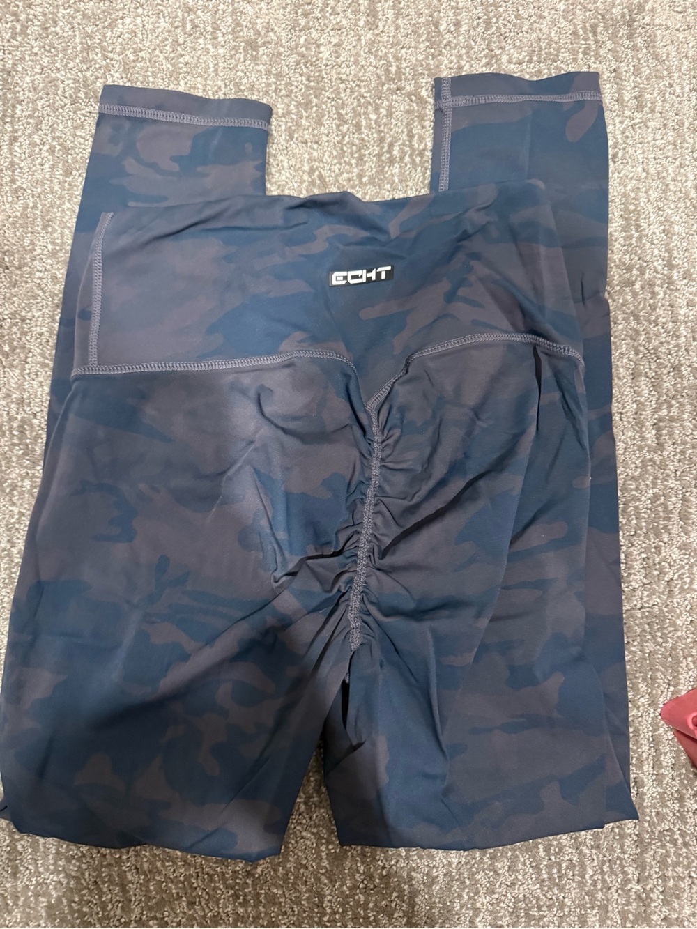 ECHT Blue Green Camo Scrunch Butt Leggings